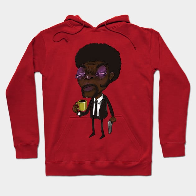 Samuel Jackson before Coffee Hoodie by idrawcartoons